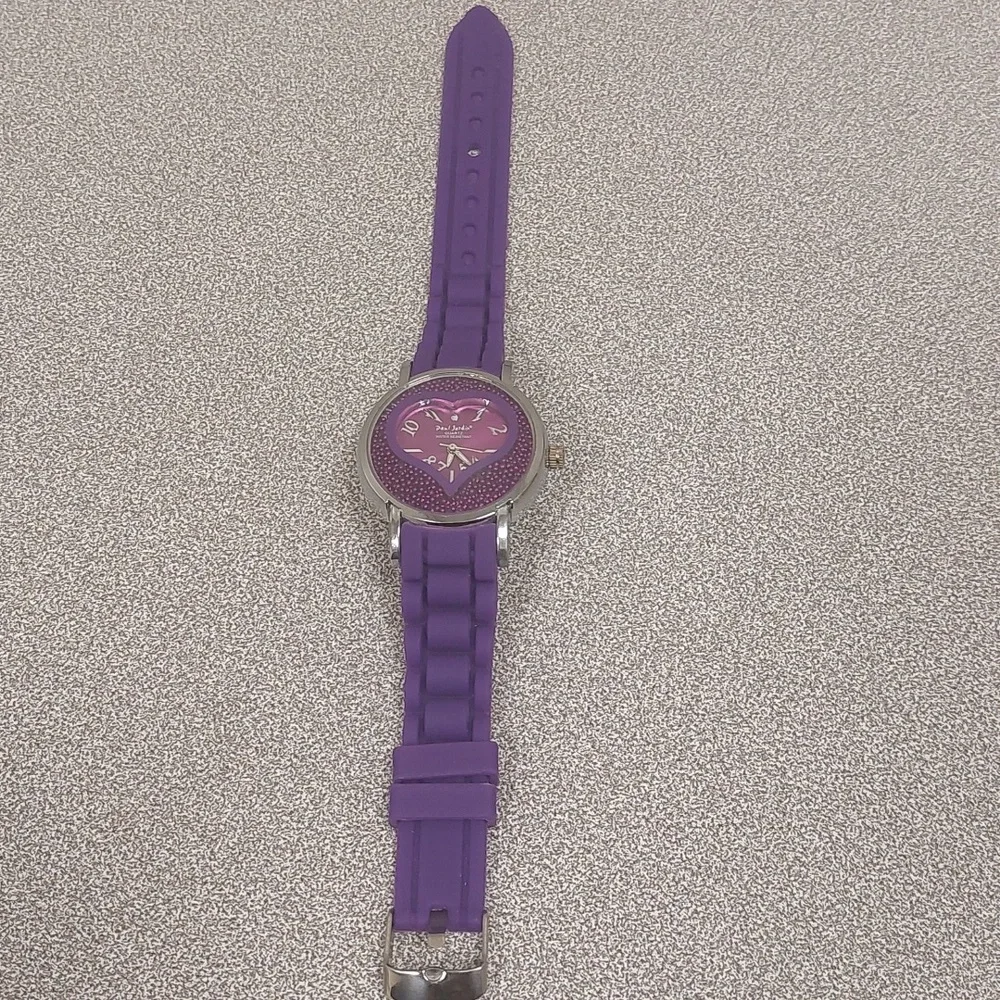 Paul Jardin Purple Stainless Steel Water Resistant Analog Silicone Watch